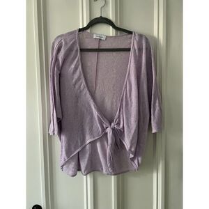 Gilli lavender light purple lightweight cardigan sweater M